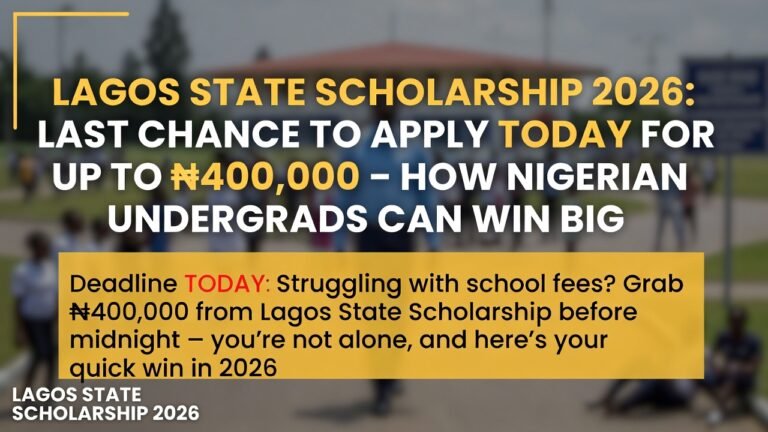 Lagos State Scholarship 2026: Applications Close Today — Here's How to Apply