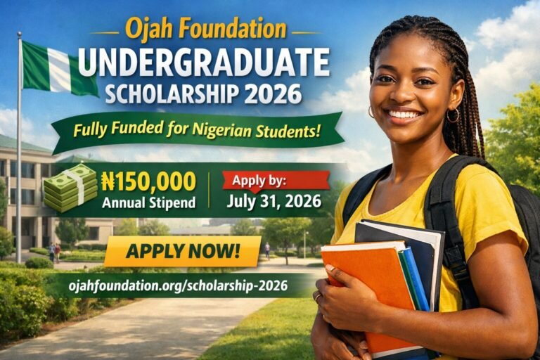 Apply now for the Ojah Foundation Undergraduate Scholarship 2026 (Fully Funded Opportunity for Nigerian Students)